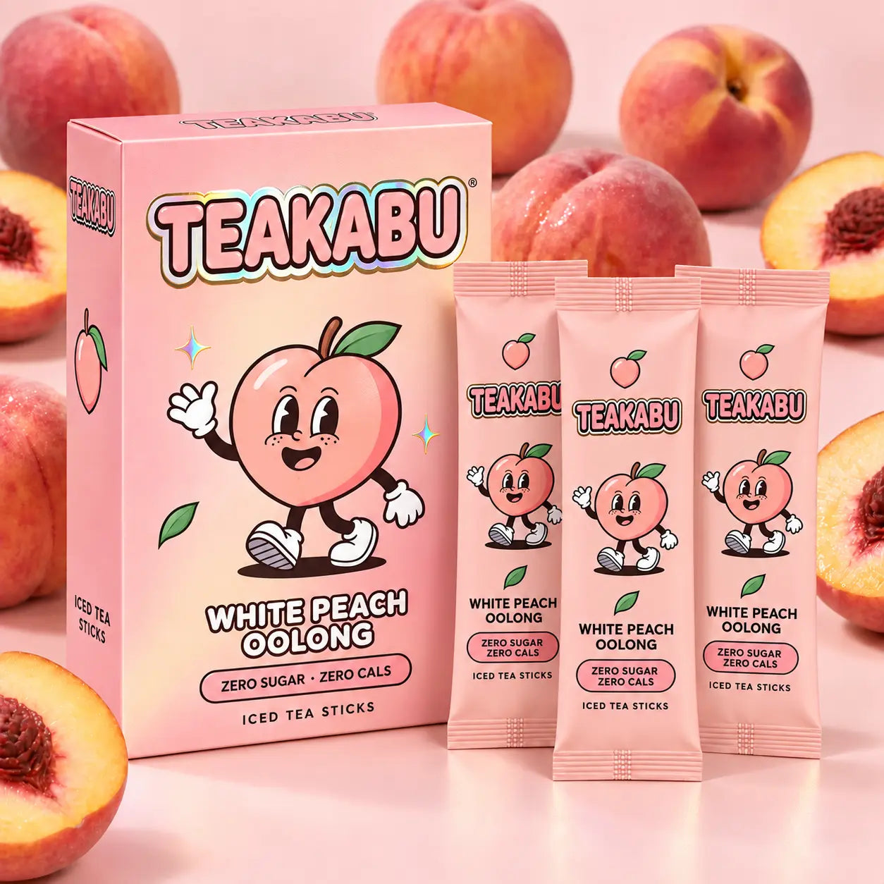 TEAKABU White Peach Oolong box and tea sticks
